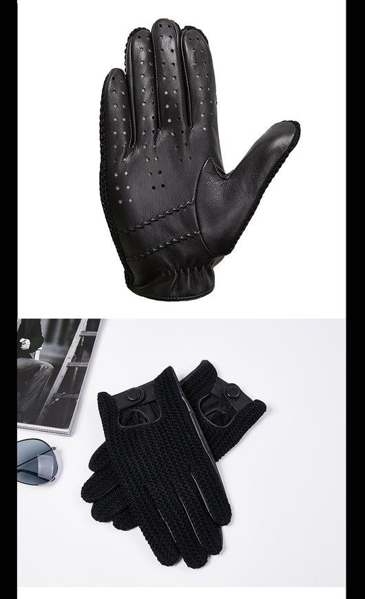 Guantes de Motocicleta Antideslizantes de Piel de Cabra Ultrafinos - Image 4