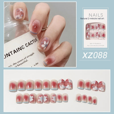 Uñas Postizas Diseño Tulipán Pintadas a Mano - Image 17