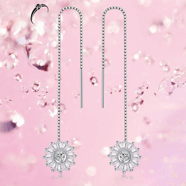 Aretes de Cristal Navideño con Borla - Diseño Copo de Nieve Elegante para Mujer - Image 6