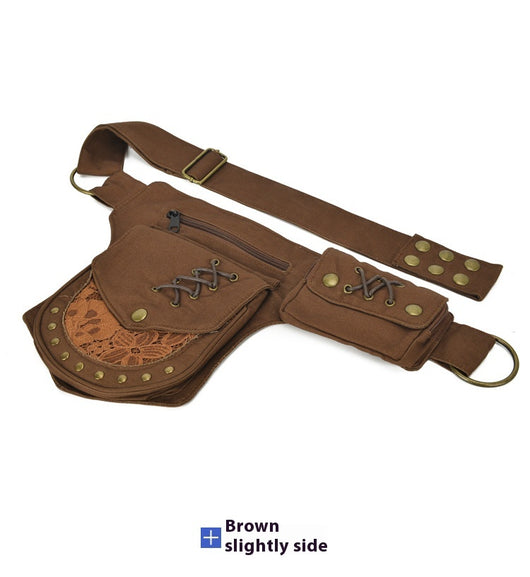 Bolsa Crossbody Retro con Remaches y Compartimentos Múltiples para Hombre y Mujer - Image 25
