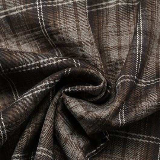 Camisa Cuadros con Bordado de Letras - Corte Holgado y Solapa Clásica - Image 4