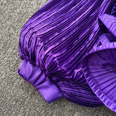 Blusa Suelta con Cuello V, Mangas Largas y Volantes en Bajo - Image 18