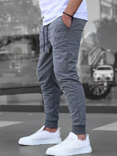Pantalones Casuales Retro Europeos de Algodón Terry para Hombre - Image 8