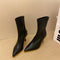 Botas Martin de Cuero Suave para Mujer con Tacón Stiletto y Punta Afilada