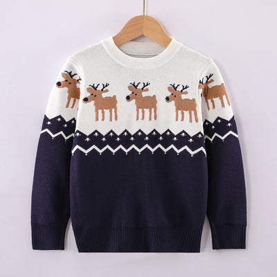 Suéter Navideño Infantil Tejido Grueso con Diseño de Reno - Image 8