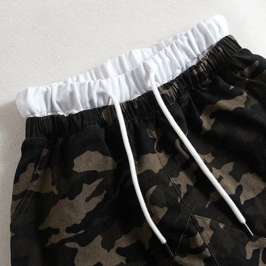 Shorts Holgados de Camuflaje con Bolsillos y Cordón Ajustable - Image 10