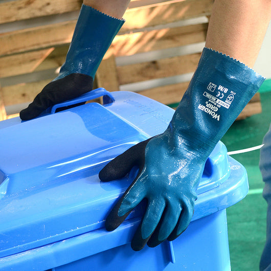 Guantes de Trabajo Largos Impermeables Recubiertos de Nitrilo - Image 2