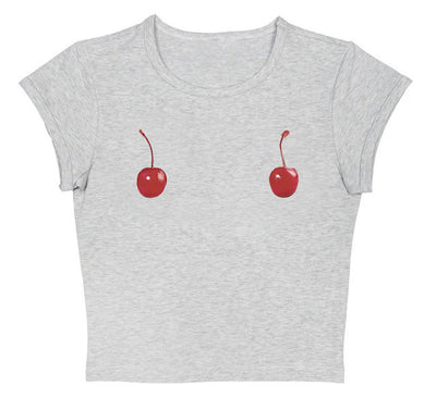 Camiseta Niña Estampado Cereza Sin Mangas Estilo Urbano - Image 9