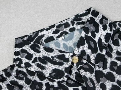 Camisa Estampado Leopardo Manga Larga para Hombre - Image 16
