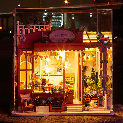 Casa de Flores en Miniatura - Modelo Artesanal Hecho a Mano - Image 9