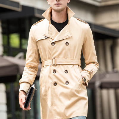 Abrigo Trinchera Casual para Hombre Largo Medio - Image 16