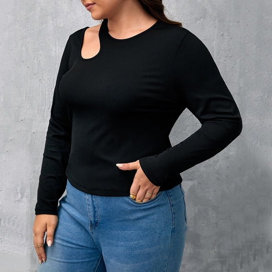 Blusa Ajustada de Cuello Redondo con Detalles Calados - Image 8