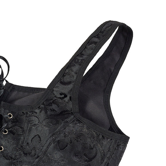 Bustier Reductor Retro con Cierre y Soporte de Sujetador Integrado