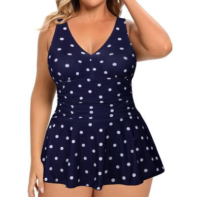 Traje de Baño Talla Grande Estampado sin Mangas para Mujer - Image 38