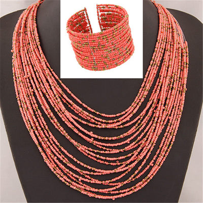 Collar Bohemio Multicapas con Cuentas de Arroz - Image 15