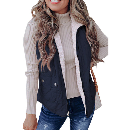 Chaleco Térmico Reversible de Color Liso para Mujer - Image 12