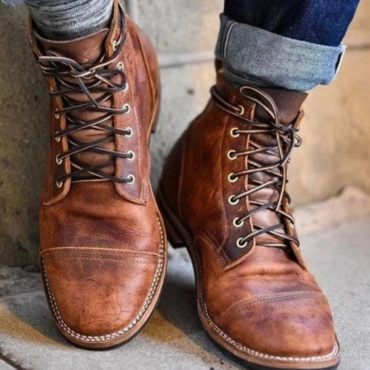 Botas Bajas con Cordones Talla Grande Estilo Europeo y Americano