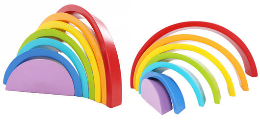 Bloques de Madera Arcoíris para Niños - Juego de Construcción Educativo - Image 11