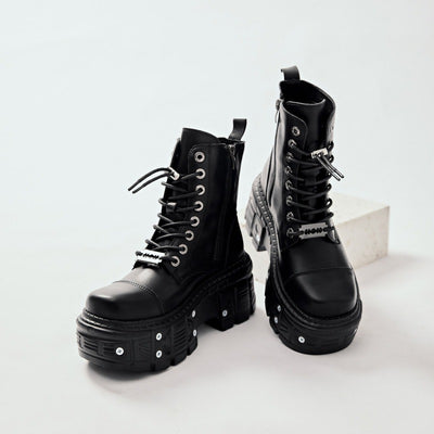 Botas Martin Punk para Mujer - Cuero Auténtico Estilo Alternativo - Image 16