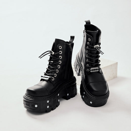Botas Martin Punk para Mujer - Cuero Auténtico Estilo Alternativo - Image 16