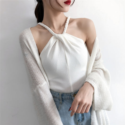 Blusa Tejida Hombro Descubierto para Mujer - Diseño Sexy y Moderno