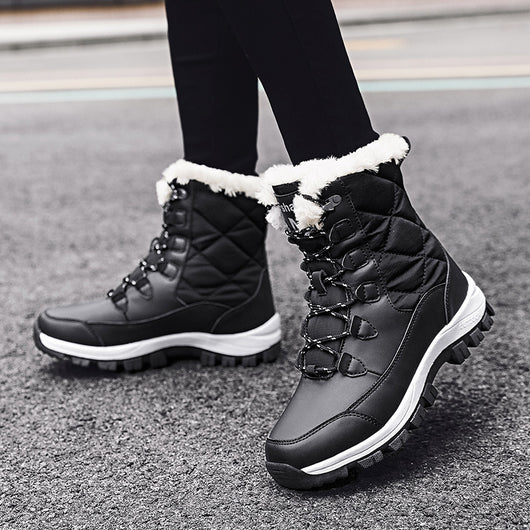 Botas de Nieve Cálidas Acolchadas de Terciopelo para Mujer - Image 5