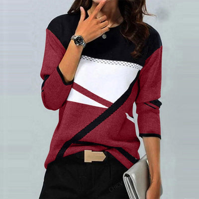 Camiseta Manga Larga a Rayas Cuello Redondo - Image 18