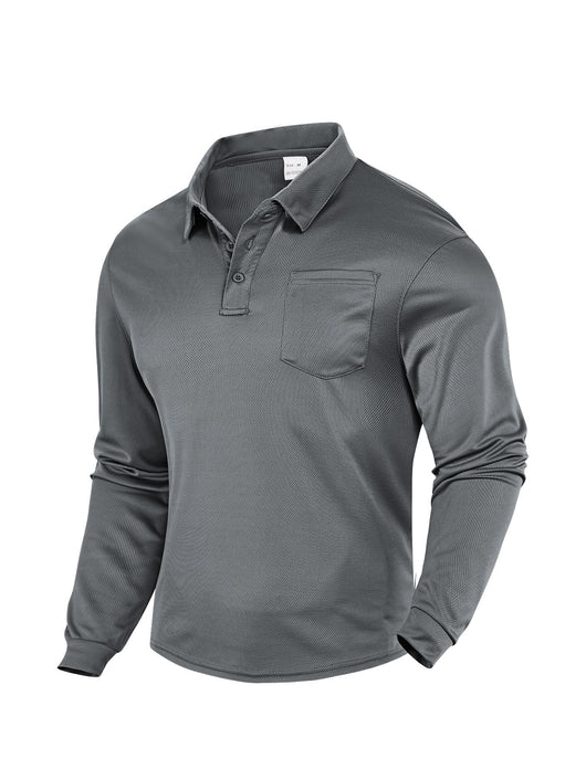 Camisa Suelta de Manga Larga en Color Sólido para Hombre - Image 19