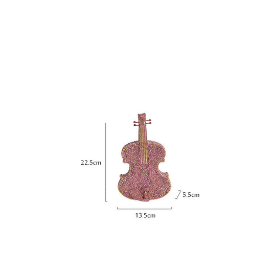 Bolso Bandolera Violín con Corte Diamante Elegante - Image 7