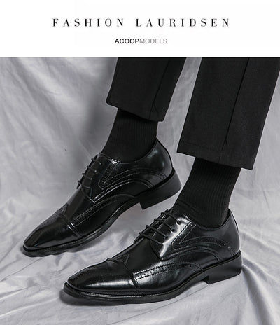 Zapatos de Cuero Clásico Estilo Británico Talla Grande - Cordones Bajos - Image 9