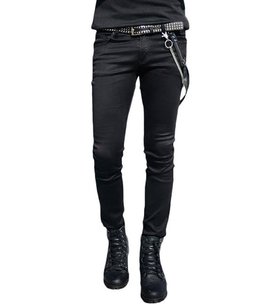 Pantalones Skinny Negros Elásticos para Hombre - Image 5