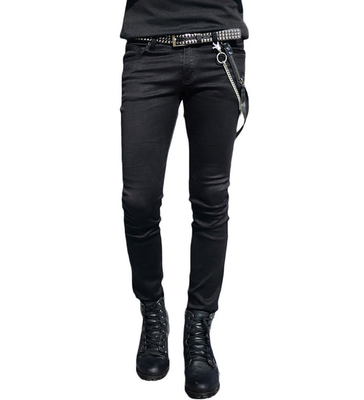 Pantalones Skinny Negros Elásticos para Hombre - Image 5