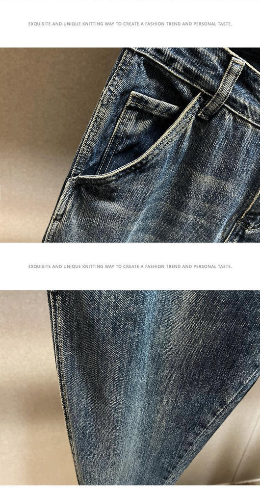 Jeans Rectos Holgados Talle Grande Estilo Retro con Corte Afilado - Image 11
