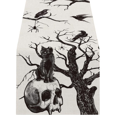 Camino de Mesa de Lino con Diseños de Halloween - Image 5
