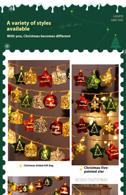Guirnalda de Luces LED Navideñas Multicolor con Esferas Electrochapadas - Image 13