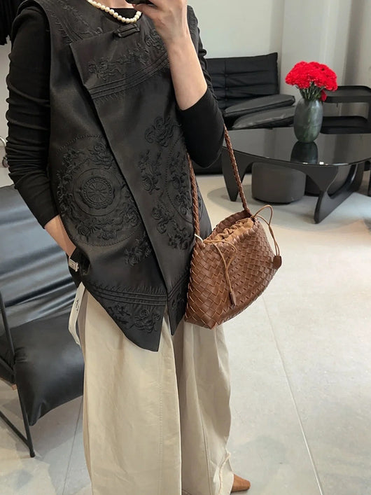 Bolso Tejido de Cuero Auténtico para Mujer - Bandolera Minimalista - Image 35