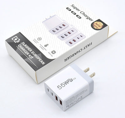Cargador USB Multi-Puerto 55W - Carga Rápida para Múltiples Dispositivos - Image 11