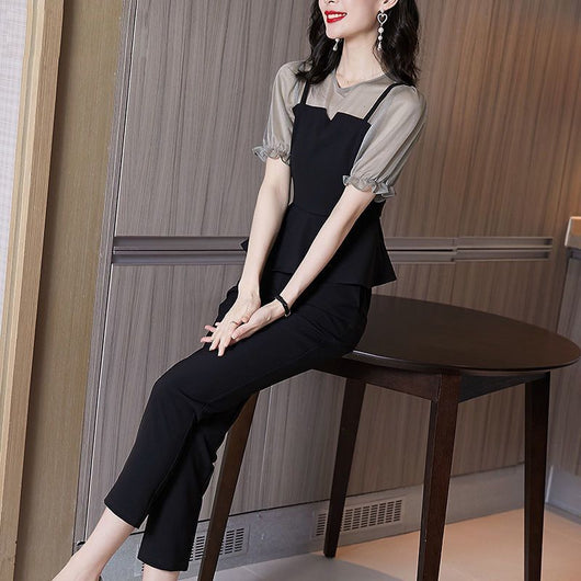 Conjunto de Dos Piezas Elegante en Chifón - Camisa y Pantalón Casual - Image 13