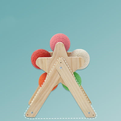 Juguete Interactivo de Madera para Gatos con Pelota Colgante - Image 8