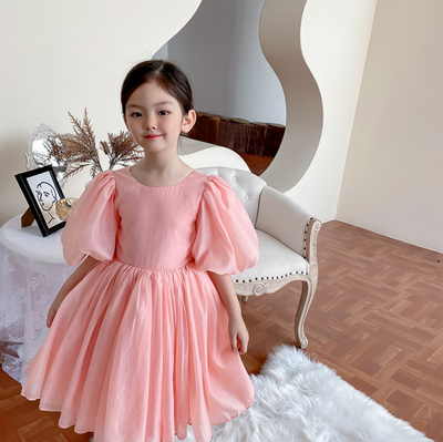 Vestido Princesa Estilo Occidental para Niñas con Mangas Abullonadas - Image 5