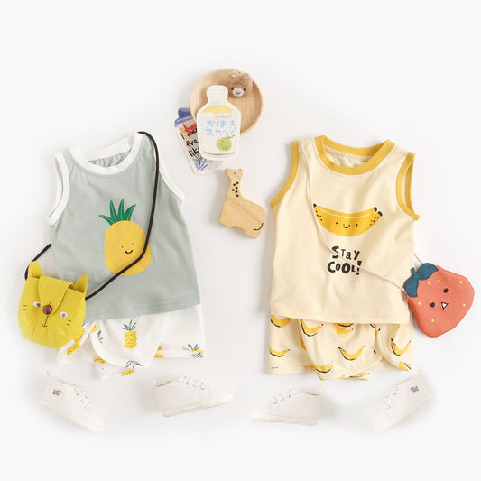 Conjunto de Chaleco y Shorts de Algodón para Niños y Niñas