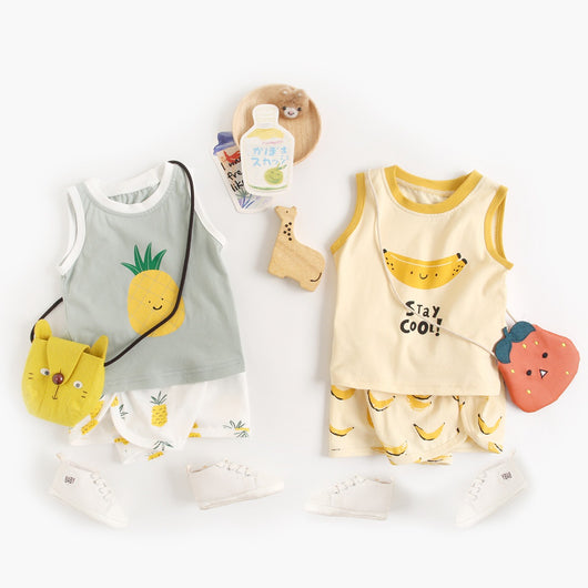 Conjunto de Chaleco y Shorts de Algodón para Niños y Niñas