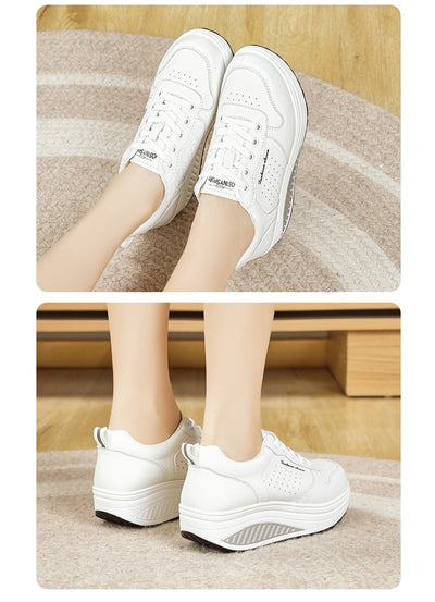 Tenis Deportivos Blancos para Mujer con Suela Gruesa - Image 14