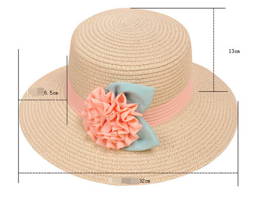 Sombrero de Sol Plegable con Flores Tridimensionales para Mujer - Image 8