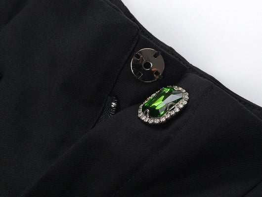 Shorts Talle Alto Slim con Detalles de Moños Brillantes - Image 7