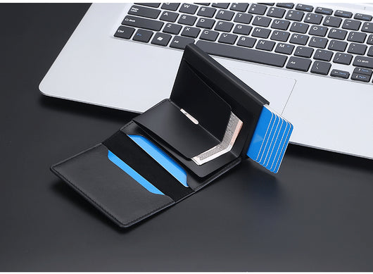 Billetera Protectora de Cuero Crazy Horse Anti-RFID para Hombre - Image 11