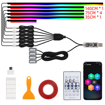 Luz Ambiental LED para Interior de Auto con Control de Color - Image 12