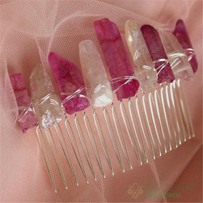 Peine de Cristal Verde para Novia - Accesorio de Boda Elegante - Image 4