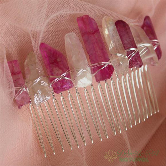 Peine de Cristal Verde para Novia - Accesorio de Boda Elegante - Image 4