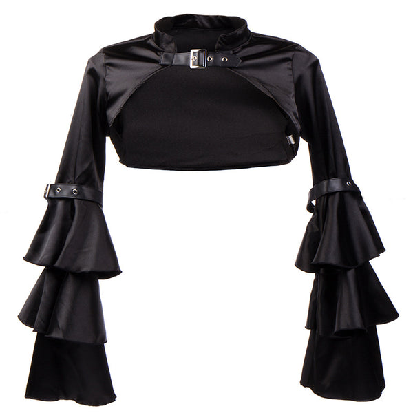 Chaqueta Vestido Ajustada Mujer Chaleco Satén Manga Larga - Image 4